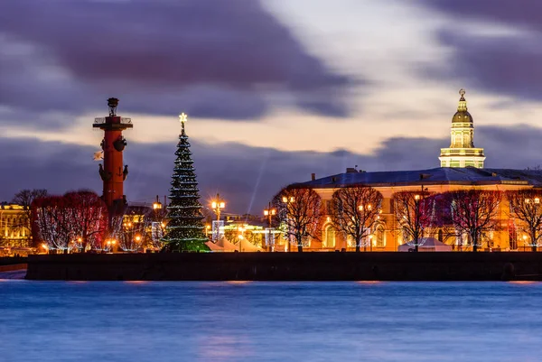 Sankt Petersburg Russland Januar 2018 Schöner Abendblick Auf Das Zentrum — Stockfoto