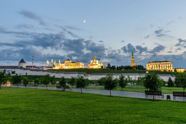 Cumhurbaşkanlığı Sarayı, Anonim Katedral, Soyembika Kulesi ve Qolsharif Camii, Kazan, Rusya.