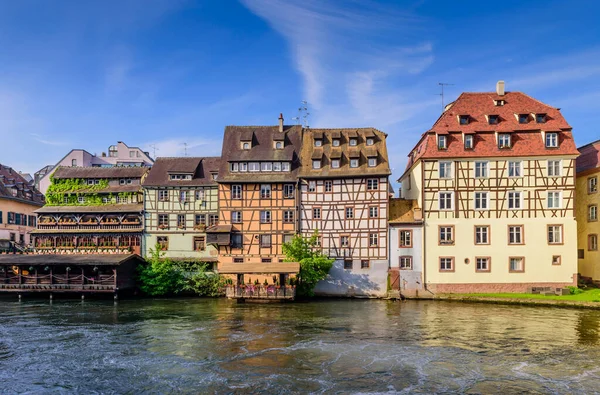 Sightseeing of France. Beautiful view of Petite France quarter. A popular attraction in Strasbourg, Alsace, France