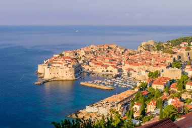 Hırvatistan 'ın eski Dubrovnik kentinin hava manzarası