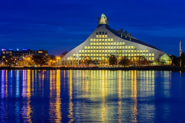 Riga Lettland Oktober 2019 Besichtigung Lettlands Die Nationalbibliothek Von Lettland — Stockfoto