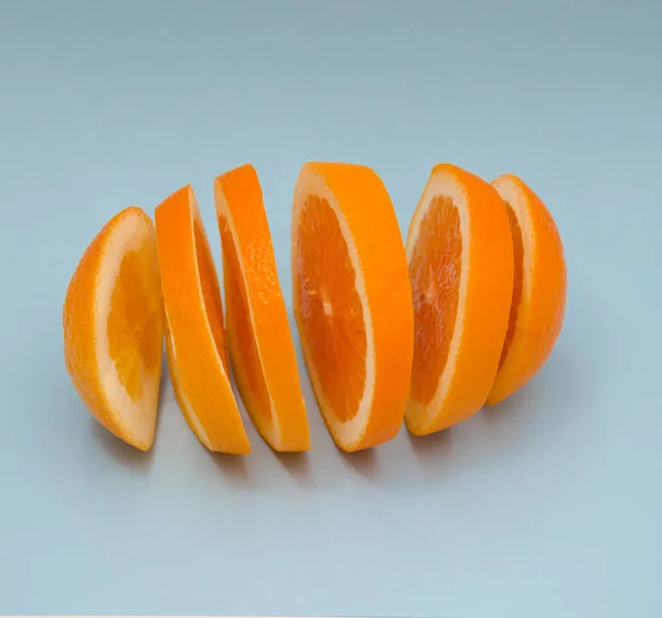 Orange Frukt Isolerade Pastell Bakgrund — Stockfoto