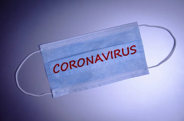 Coronavirus Virtual Projecção Tablet Médico Luvas Estudando Ciência Covid — Fotografia de Stock