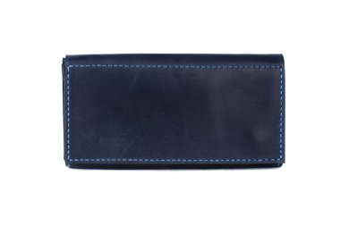 Beyaz arka planda deri cüzdan