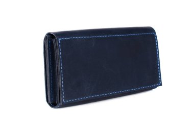 Beyaz arka planda deri cüzdan