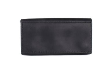 Beyaz arka planda deri cüzdan