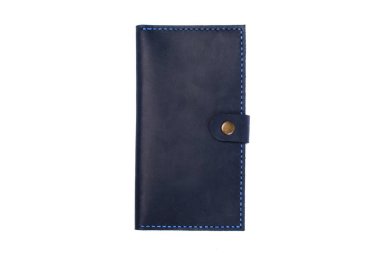 Beyaz arka planda deri cüzdan