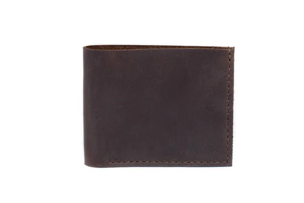 Leather wallet on a white background — Stock Photo, Image