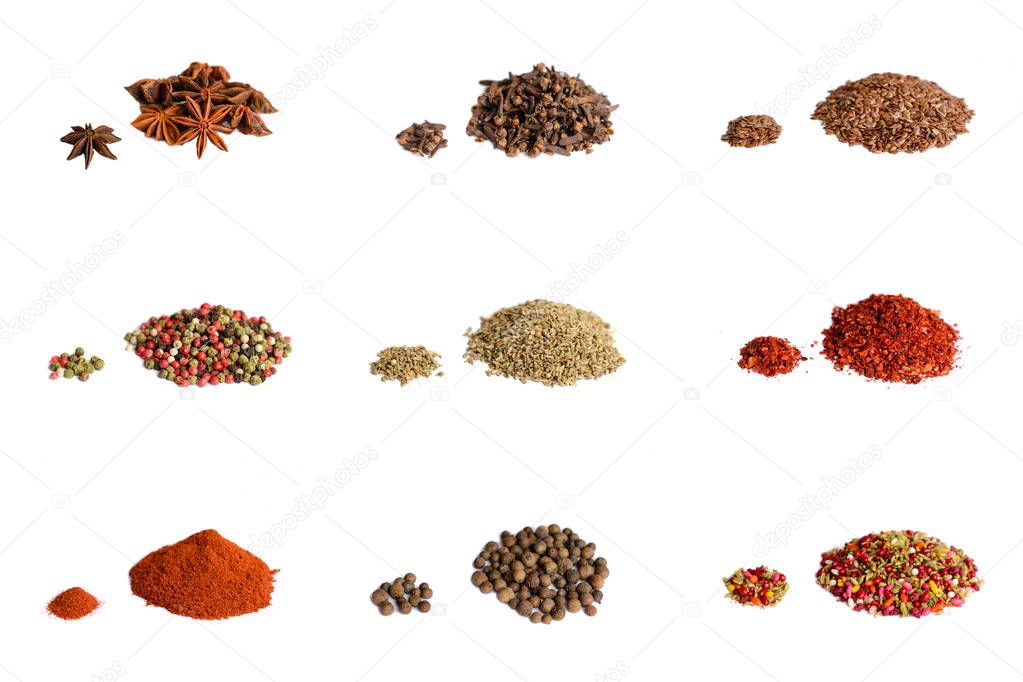 Spice isolated on white background. Food ingredients