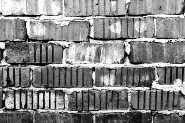 Tuğla doku çizikler ve çatlaklar ile