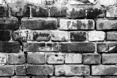 Tuğla doku çizikler ve çatlaklar ile