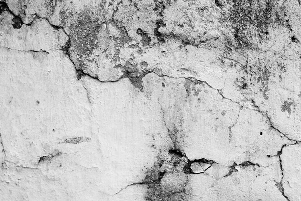 Fragmento de parede com arranhões e rachaduras — Fotografia de Stock