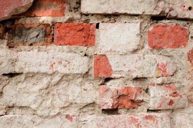 Tuğla doku çizikler ve çatlaklar ile