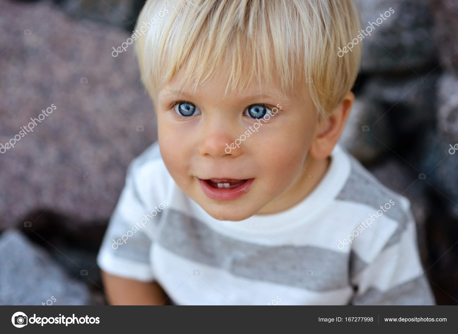 Cute Boy With Blond Hair Stock Photo C Chernikovatv Gmail Com