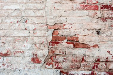 Tuğla doku çizikler ve çatlaklar ile