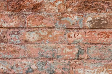 Tuğla doku çizikler ve çatlaklar ile