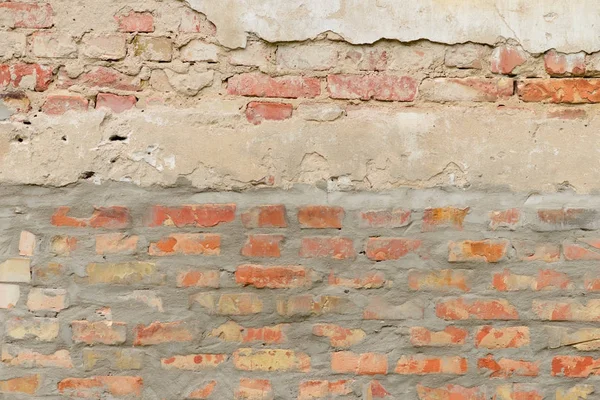 Textura de ladrillo con arañazos y grietas — Foto de Stock