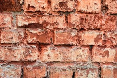 Tuğla doku çizikler ve çatlaklar ile