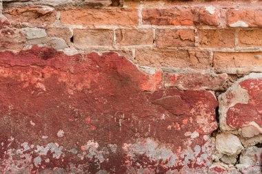 Tuğla doku çizikler ve çatlaklar ile