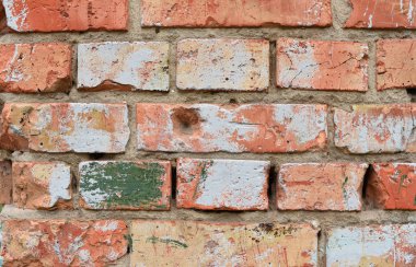 Tuğla doku çizikler ve çatlaklar ile