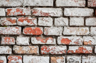 Tuğla doku çizikler ve çatlaklar ile