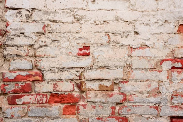 Textura Tijolo Com Arranhões Rachaduras — Fotografia de Stock