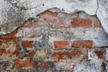 Tuğla doku çizikler ve çatlaklar ile