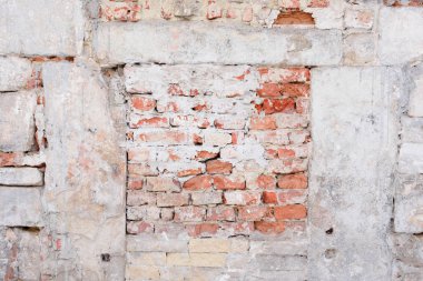 Tuğla doku çizikler ve çatlaklar ile