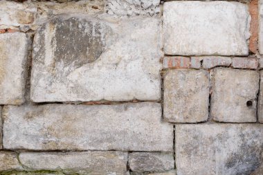 Tuğla doku çizikler ve çatlaklar ile