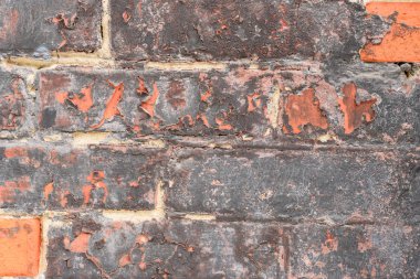 Tuğla doku çizikler ve çatlaklar ile