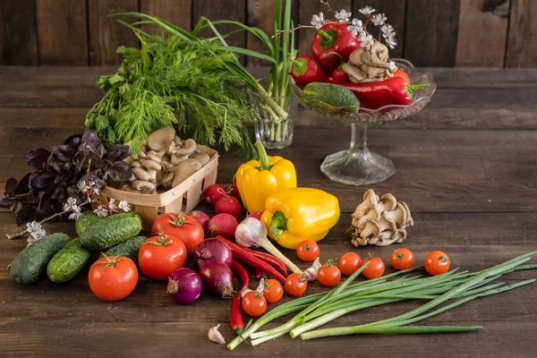 Légumes Bio Frais Sains Contexte Alimentaire — Photo