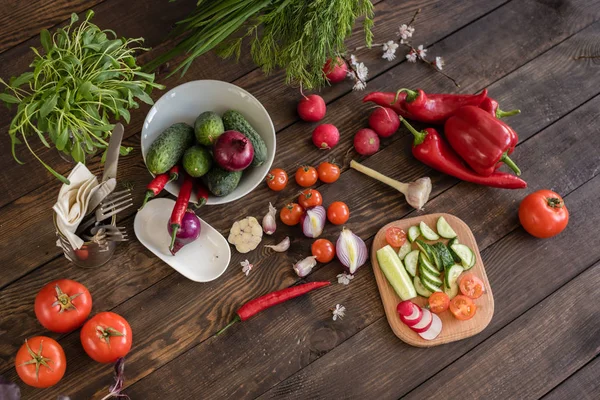 Taze sağlıklı organik sebze. Gıda arka plan