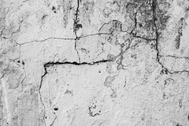 Çatlakları ve çizikleri olan beton bir duvarın dokusu arka plan olarak kullanılabilir.