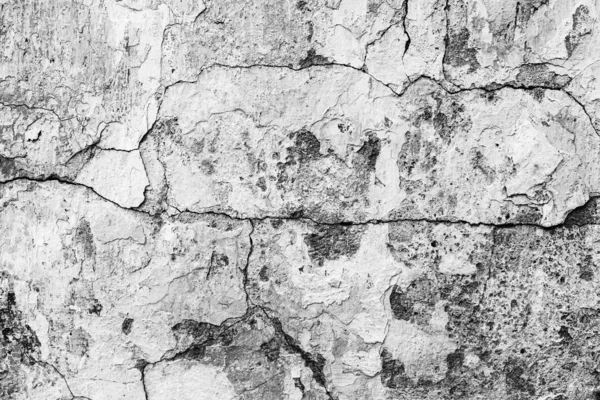 Texture d'un mur en béton avec des fissures et des rayures qui peuvent être utilisées comme fond — Photo