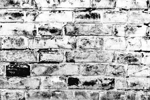 배경으로 사용 될 수있는 균열 과긁힌 자국 이 있는 벽돌 벽의 텍스처 — 스톡 사진