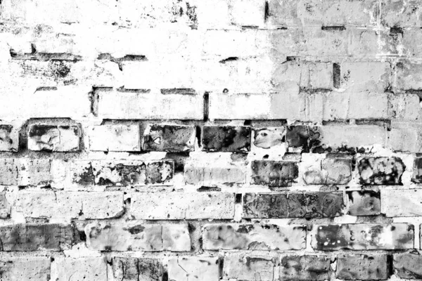 Текстура цегляної стіни з тріщинами і подряпинами, які можна використовувати як фон — стокове фото