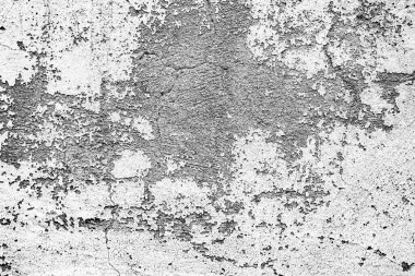 Doku, duvar, beton, arka plan olarak kullanılabilir. Çizik ve çatlaklarla dolu bir duvar parçası.