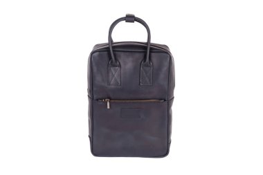 Beyaz arka planda izole edilmiş doğal deri çanta. Başarılı kişiler için suç ortağı