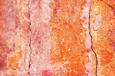 Doku, duvar, beton, arka plan olarak kullanılabilir. Çizik ve çatlaklarla dolu bir duvar parçası.