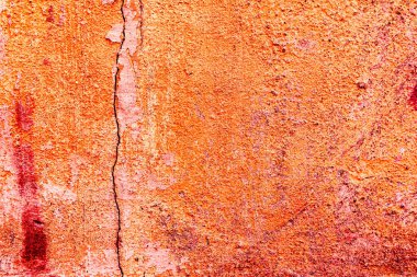 Doku, duvar, beton, arka plan olarak kullanılabilir. Çizik ve çatlaklarla dolu bir duvar parçası.