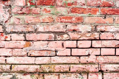 Doku, tuğla, duvar, arka plan olarak kullanılabilir. Çizik ve çatlaklarla tuğla dokusu