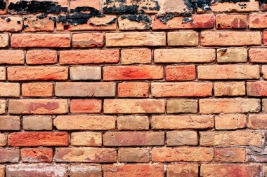Doku, tuğla, duvar, arka plan olarak kullanılabilir. Çizik ve çatlaklarla tuğla dokusu