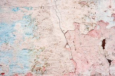 Doku, duvar, beton, arka plan olarak kullanılabilir. Çizik ve çatlaklarla dolu bir duvar parçası.