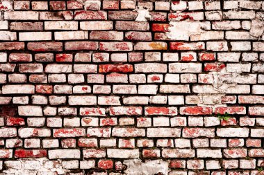 Doku, tuğla, duvar, arka plan olarak kullanılabilir. Çizik ve çatlaklarla tuğla dokusu