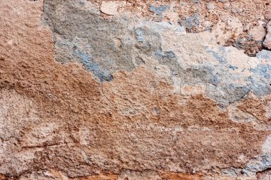 Doku, duvar, beton, arka plan olarak kullanılabilir. Çizik ve çatlaklarla dolu bir duvar parçası.