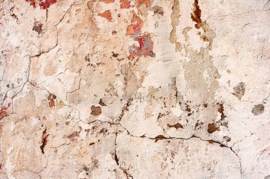 Doku, duvar, beton, arka plan olarak kullanılabilir. Çizik ve çatlaklarla dolu bir duvar parçası.