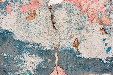 Doku, duvar, beton, arka plan olarak kullanılabilir. Çizik ve çatlaklarla dolu bir duvar parçası.