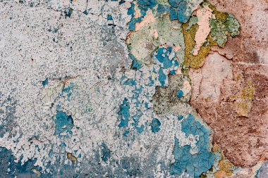 Doku, duvar, beton, arka plan olarak kullanılabilir. Çizik ve çatlaklarla dolu bir duvar parçası.