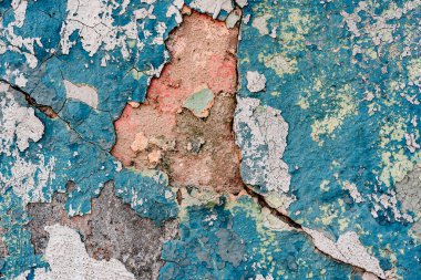 Doku, duvar, beton, arka plan olarak kullanılabilir. Çizik ve çatlaklarla dolu bir duvar parçası.