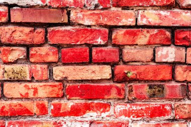 Doku, tuğla, duvar, arka plan olarak kullanılabilir. Çizik ve çatlaklarla tuğla dokusu